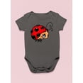 thumbnail image 3 of Smiling Ladybug Bodysuit Infant -Image by Shutterstock,  6 Months, 3 of 4