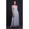thumbnail image 4 of Bimba Leaves & Clover Flower Damask Bimba Print Women Smocked Bodice Beach Sun Dress-XXX-Large, 4 of 7