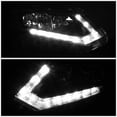 thumbnail image 6 of DNA Motoring For 2014-2016 Nissan Rogue Black Clear LED DRL Headlight Lamps Pair, 6 of 6