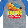 thumbnail image 3 of Garfield - Living The Dream - Toddler & Youth Raglan Graphic T-Shirt, 3 of 4