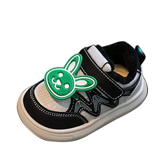 Otqutp Toddler Comfortable Shoes 0-4 Years Fashion Big Kids Winter Water Proof Flat Keep Warm Sport Shoes Anti Slip Comfortable Shoes(Black,3-6 Months)