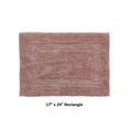 thumbnail image 2 of Better Trends 17" x 24" Premium Bathroom Rug Mat, 100% Cotton, Extra Soft Tufted Door Mat, Water Absorbent & Reversible Bath Mat (Pink) Lux Collection, 2 of 6