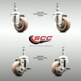 thumbnail image 2 of 3 Inch 316SS High Temp Glass Filled Nylon 10mm Stem Caster Set 2 Brakes SCC, 2 of 2