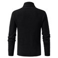 thumbnail image 3 of LEBONYARD Pullover Sweaters for Women,Men's Semi High Neck Casual Irregular Button Knitted Long Sleeved Sweater Black L, 3 of 6