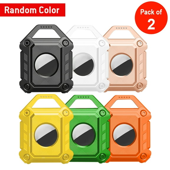 AirTag Armor Full Body Protective Keychain Holder Case (Random color) - pack of 2