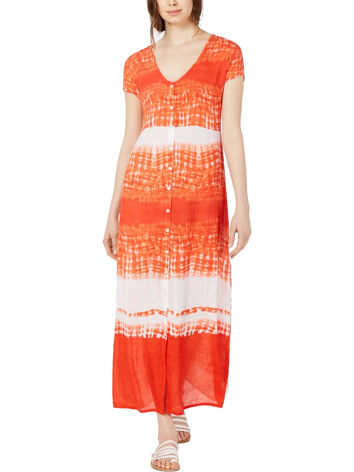 walmart orange dress