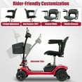 thumbnail image 4 of Mobility Scooter for Senior, Legahome Folding 4 Wheels Mobility Scooter with USB Port & Removable Battery, Electric Powered Mobile Wheelchair Device for Adult 330lbs, Red, 4 of 12