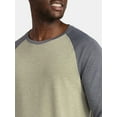 thumbnail image 4 of George Men's and Big Men's Raglan Tee with Long Sleeves, Sizes S-3XL, 4 of 5
