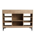 thumbnail image 6 of 48 in. Single Vanity in Natural Finish with Solid Surface Resin White Sink, 6 of 18