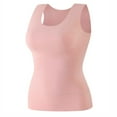 thumbnail image 3 of Bovxnpu Women's Pajama Tops Sleep Shirt, Women's Thermal Shirt Fall Winter Cotton Trimmed Round Neck Warm Suspender Vest Sleeveless Base Layer for Underwear Sleepwear Loungewear, 3 of 10
