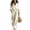 White, variant on Clossjun Linen Sets for Women Dressy Casual Cozy Outfits 3/4 Sleeve Top & Wide Leg Pants Fall Vacation Lounge Sets for Work Out Teacher S