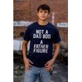 thumbnail image 4 of Funny Not A Dad Bod A Father Figure Men's Big & Tall Crewneck Graphic Tee Brisco Brands 4X, 4 of 6