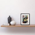 thumbnail image 2 of German Shepherd Dog Wearing Motorcycle Helmet Artwork Framed Wall Art Print 9X7 Inch, 2 of 5