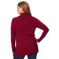 thumbnail image 2 of Jessica London Women's Plus Size Ribbed Collar Sweater, 2 of 5