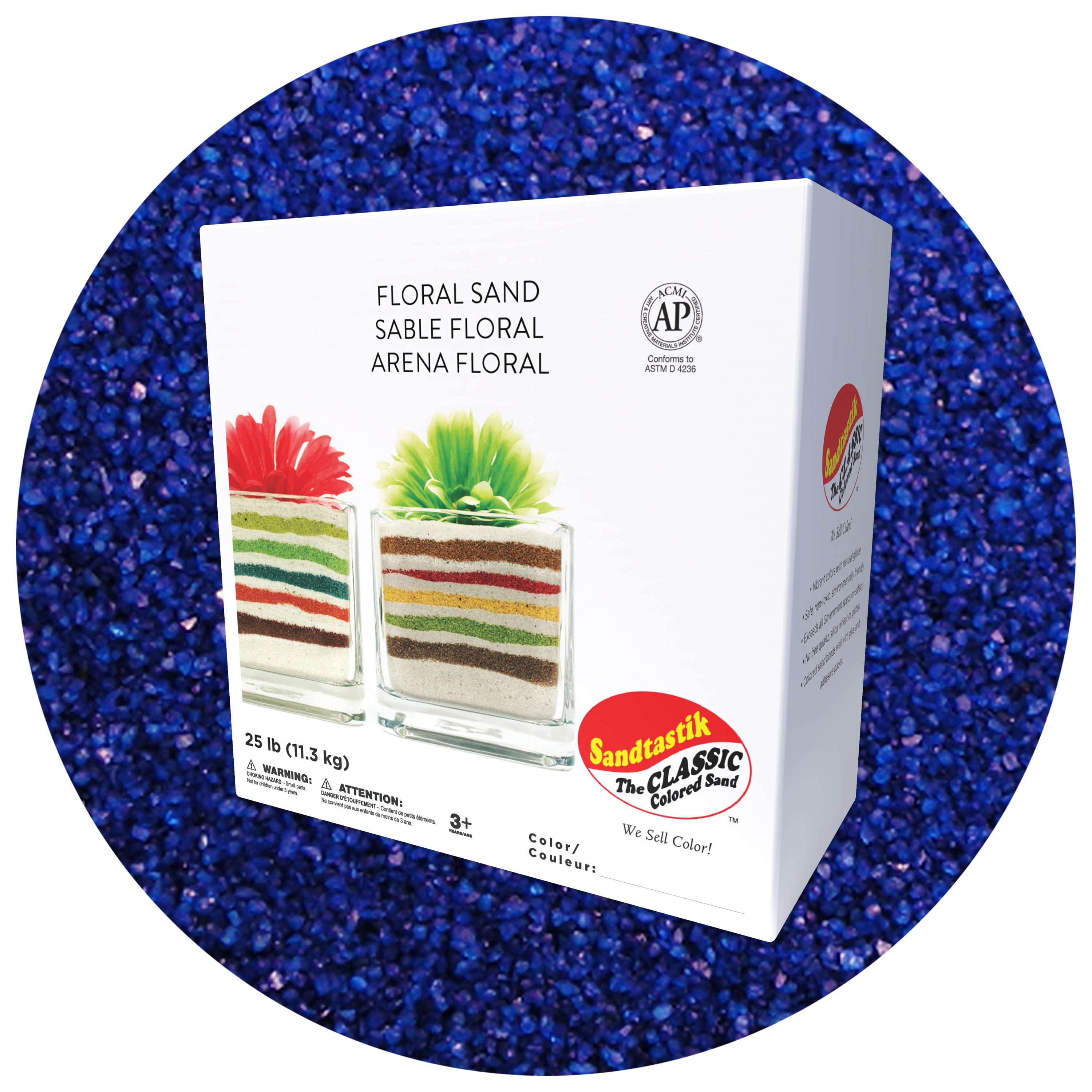 Sandtastik Coarse Colored Sand, Baja Blue - 25 lb