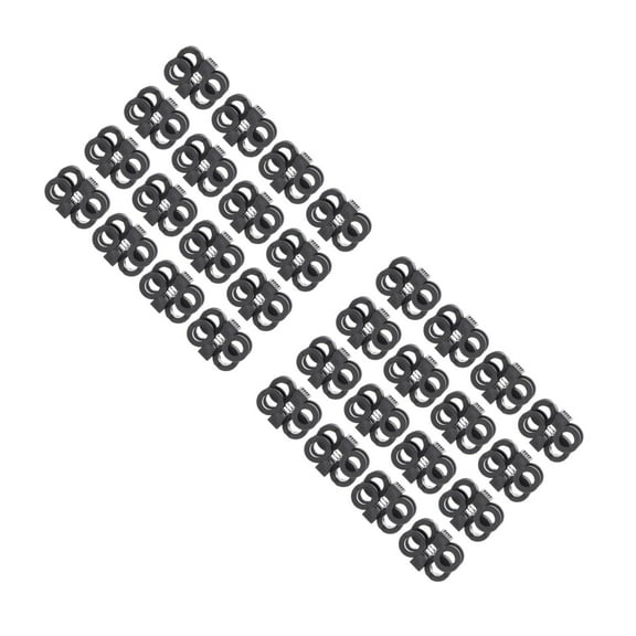 2 Count Shoe Strap Holder Plastic Shoes Buckle Accessories Shoelaces Men and Women Black