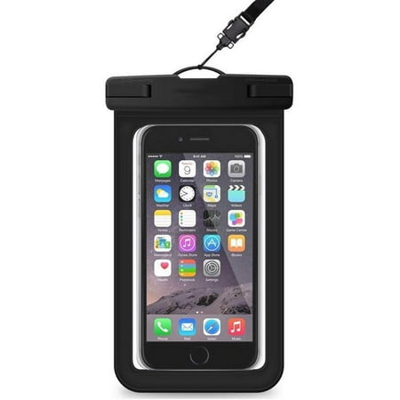 2 PACK Universal Waterproof Phone Pouch, Large Phone Waterproof Case Underwater Dry Bag for iPhone Xs XR XS MAX, X, 8, 7, 6 Plus, SE, Galaxy S9+ S8+ S7 S6 with Case, Soft TPU Pouch for All Home (Best Waterproof Case Iphone X)