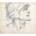 thumbnail image 2 of Giuseppe Cesari 14x12 Gold Ornate Wood Frame and Double Matted Museum Art Print Titled - Head of Hostilius (1597), 2 of 4