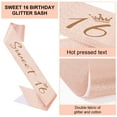 thumbnail image 3 of Set de decoración de fiesta Semato Sweet 16 en oro rosa para cumpleaños, 3 of 6