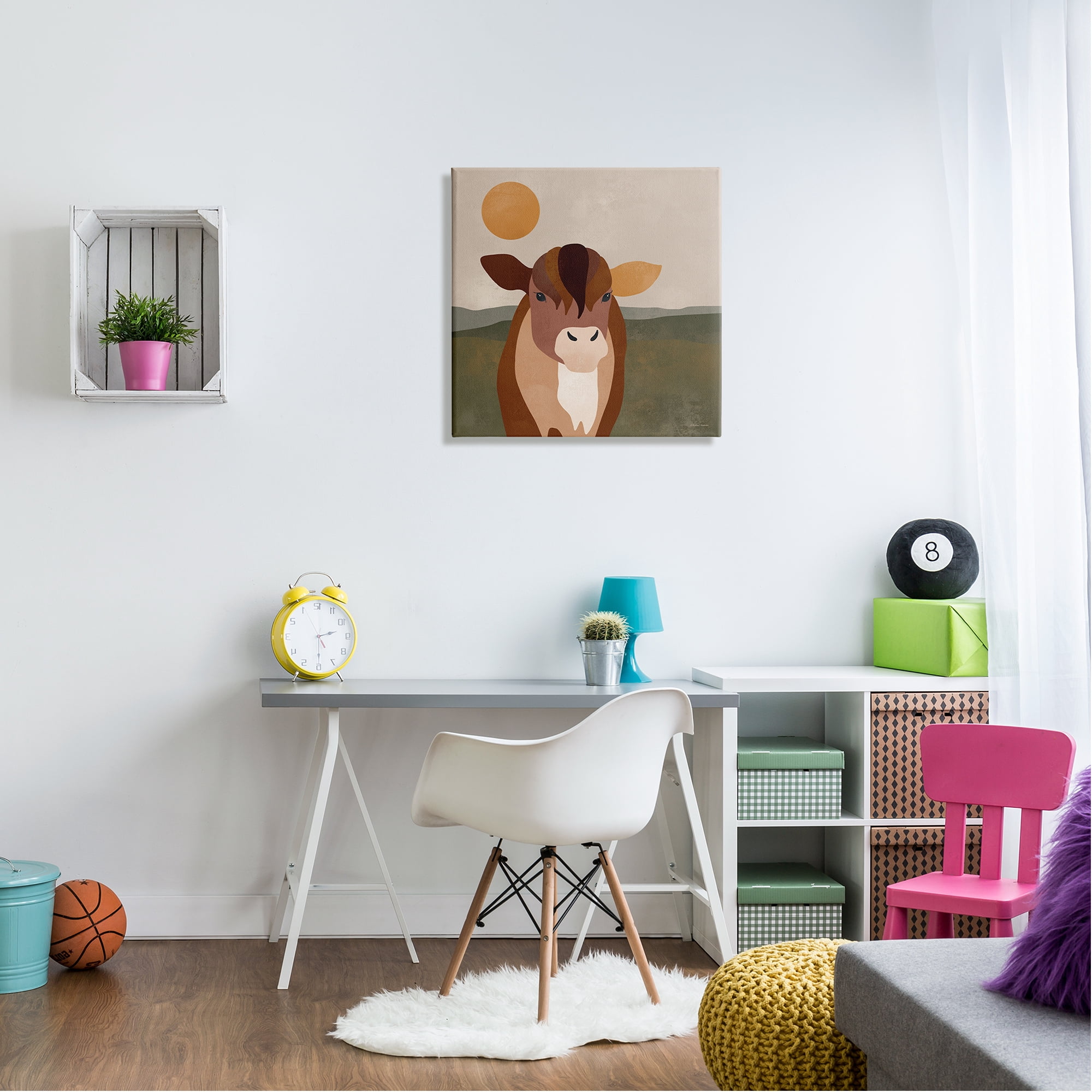 Stupell Industries Modern Farm Animal Animals & Insects Painting Gallery Wrapped Canvas Art Print Wall Art, 24 x 24