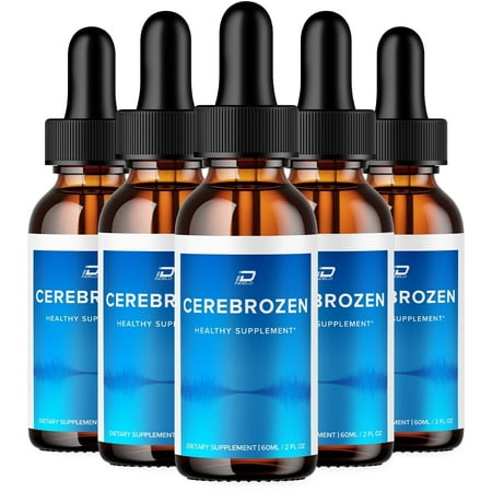 Cerebrozen Drops Blood Formula Supplement - Advanced Formula Cerebrozen Blood Droppers Support Cerebrozen Tinnitus 5 Pack - 300 ML