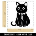 thumbnail image 2 of Business Cat with Tie Self-Inking Rubber Stamp Ink Stamper - Black Ink - Small 1 Inch, 2 of 7