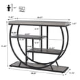 thumbnail image 3 of Yeshouse mesa de entrada estilo granja de 99 cm con almacenamiento, consola de madera de 4 niveles y estructura geométrica metálica, ideal para detrás del sofá o pasillos en apartamentos pequeños, 3 of 8