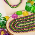 thumbnail image 3 of Collares de cuentas para Mardi Gras Huskein, 120 piezas, morado, dorado y verde, 3 of 7