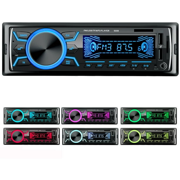 Poste Radio Voiture Bluetooth mains libres MP3-AUX-SD-USB avec Télé