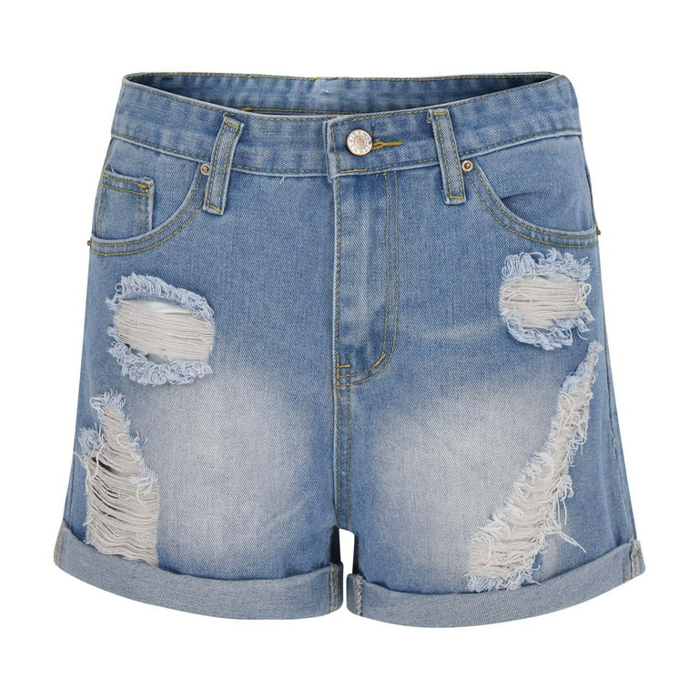 Petite Jean Shorts Women Lounge Shorts Trendy Preppy Clothes