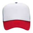 thumbnail image 2 of Couver 3 Colors 5 Panel High Crown Mesh Back Trucker Hat, Red/White/Royal, 6PCS Set Pack, 2 of 7