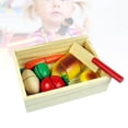thumbnail image 4 of EeaseMX Juego de cortar pan, frutas y verduras de plástico para niños, juego de rol, juguete de regalo, 4 of 7
