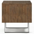 thumbnail image 4 of Lowry 22 inch Wide Solid Acacia Wood Modern Industrial End Table in Rustic Natural Aged Brown, 4 of 12