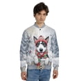 thumbnail image 4 of Playful Saint Bernard Welcomes Winter Snowy Day with Cardinal Bird All Over Print 3D Baseball Jacket Ratty Dog Lover Bomber Jacket Softball - 12017, 4 of 6