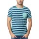 thumbnail image 1 of Buffalo David Bitton - Camiseta básica para hombre con rayas Kipunk, verde, grande, 1 of 1