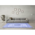 thumbnail image 3 of Ahgly Company Indoor Rectangle Medallion Blue Traditional Area Rugs, 2' x 5', 3 of 4