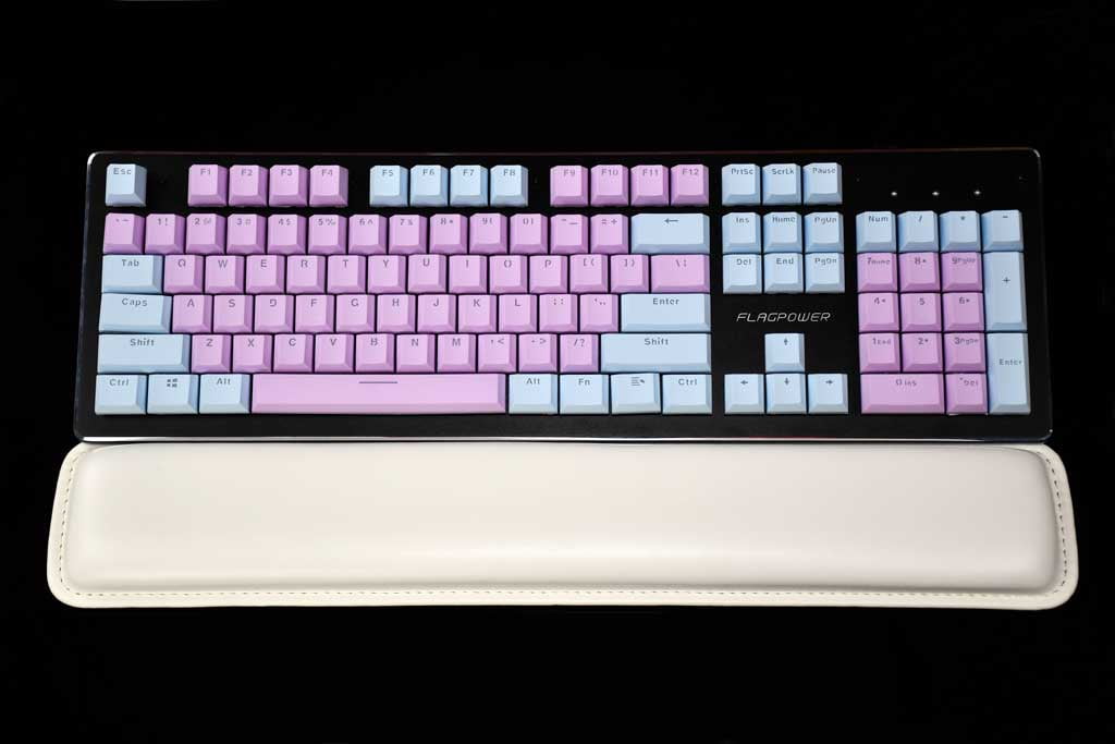 White Wrist Rest Full Size 104 Key