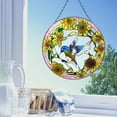 thumbnail image 2 of Stained Glass Window Hanging Hummingbird Window Suncatcher 6 Inch Glass Panel with Metal Chain and Hooks Sun Catchers Indoor Wall Art Home Decor Gift for Bird Lovers Women Mother's Day, 2 of 4