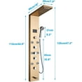 thumbnail image 6 of Cesinkin CES, 6 Mode LED Display, Faucet Wall Mount Showerhead & Handheld Shower, Brushed Gold, 6 of 7