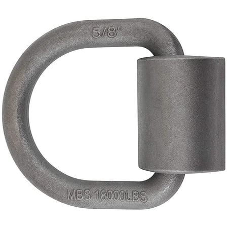 IBASETOY Plated Silver Weld on D Ring Trailer Tie Down Anchor Heavy Duty Metal Tie Down for Truck Bed and Trailer