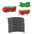 thumbnail image 2 of Fridja Classic Christmas Train Set with Lights Railway Tracks Sets Battery Operated Locomotive Engine Playset for Under The Tree Electronic Toys Gift for Kids, 2 of 9