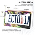thumbnail image 5 of GZHJMY Mardi Gras License Plate Frames, License Plate Covers, 2 Packs Universal Aluminum Tag Frame with 2 Holes & Screw Caps for Front and Rear Car Tags, Round Hole Decorative, 5 of 7