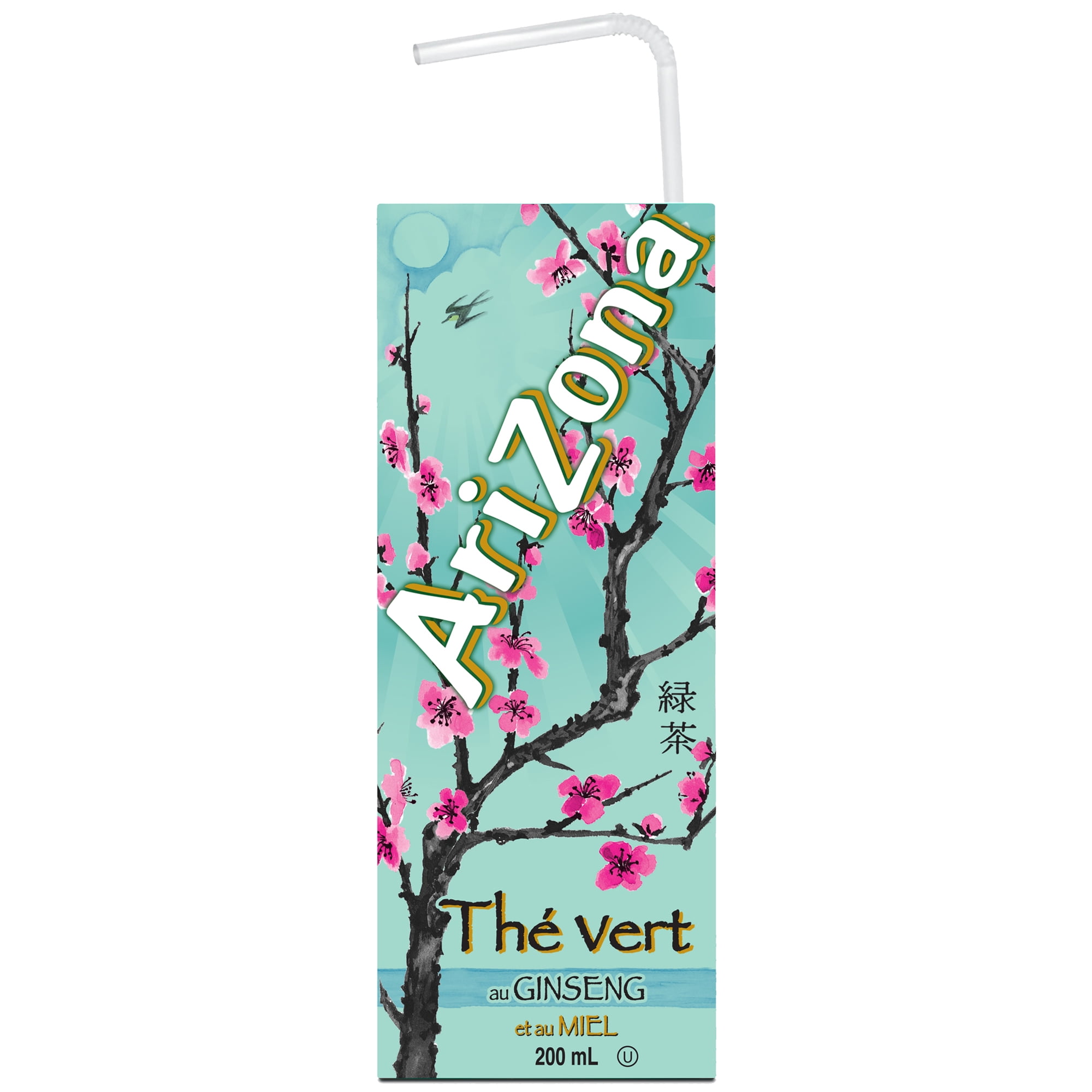 Arizona Premium Brewed Ginseng and Honey Green Tea, 8 x 200 ML