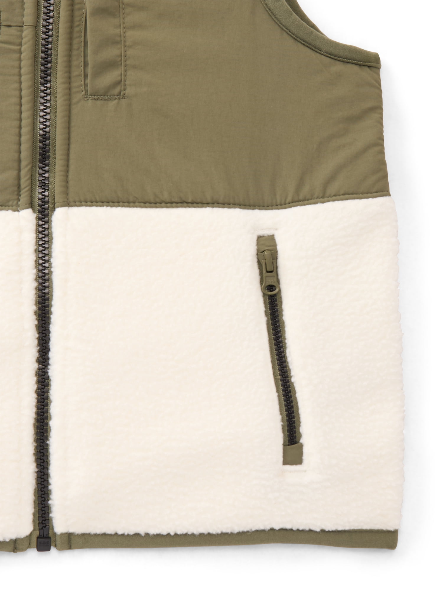 Ozark Trail Boys Mixed Media Fleece Vest, Sizes 4-18