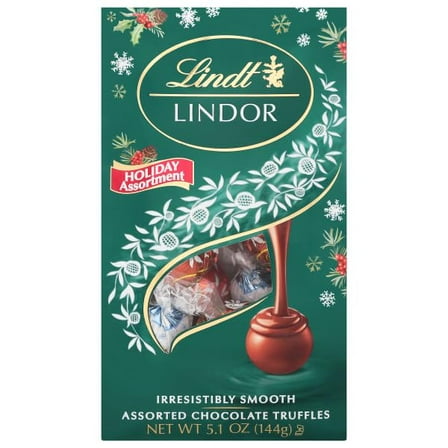 Lindt, Lindor Holiday Assorted Bag, 5.1 Ounce Chocolate Truffles