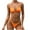Yellow, variant on WREESH Womens Two Piece Swimsuit Metal Ring Bikini Set Halter New Swimsuit Printed Bikini Swimsuit Beach Bathing Suit Red