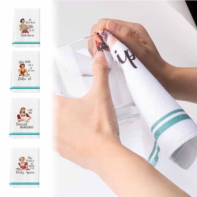 Prime Deals! Gspmoly Absorbent Hand Towel Tea Towel Kitchen Absorbent Towel Rag Microwave Towel Prime Deals