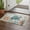 Light blue, variant on Coastal Turtle Bathroom Rug 2'x3', Summer Beach Nautical Coral Starfish Low Profile Front Entryway Rug with Tassels, Woven Cotton Washable Kitchen Mat Carpet for Foyer Bedroom Back Door Decor