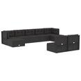 thumbnail image 2 of vidaXL 9 Piece Patio Lounge Set with Cushions Black Poly Rattan, 2 of 9