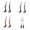 Multicolor, variant on 2 Pairs Witch Legs Flowerpot Decoration Durable for Courtyard Lawn, Halloween Atmosphere Decor, Striped Witch Feet Ornament Garden Stake,1.2x5.1 Inch